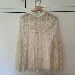 NWT Altar'd State White Lace Longsleeve